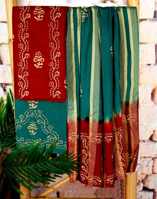 INTHIC Pure Cotton Self Design Salwar Suit Material