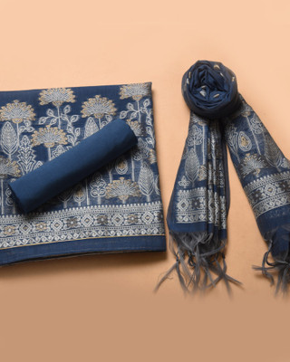 Divastri Cotton Silk Embellished Salwar Suit Material