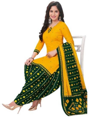 EverEthnic Cotton Blend Embroidered Salwar Suit Material
