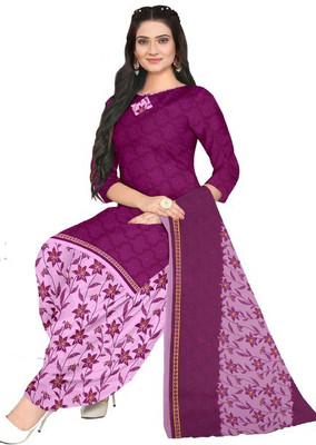 Fablily Crepe Printed Salwar Suit Material