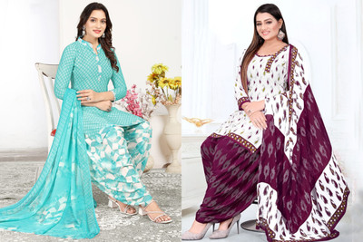 laxmi creation Crepe Printed Salwar Suit Material