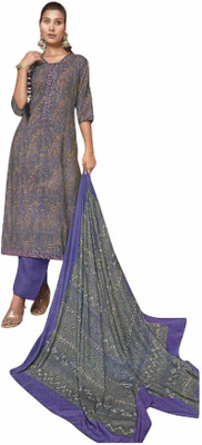 Soul Essence Wool Embroidered Salwar Suit Material