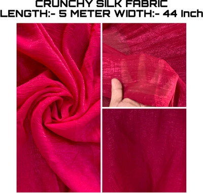 KRISHNAM TRENDS Silk Blend Self Design Multi-purpose Fabric