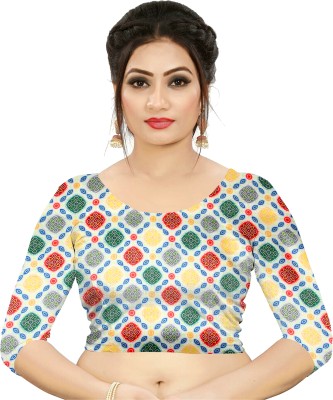 Gopinath creation Satin Printed Blouse Material