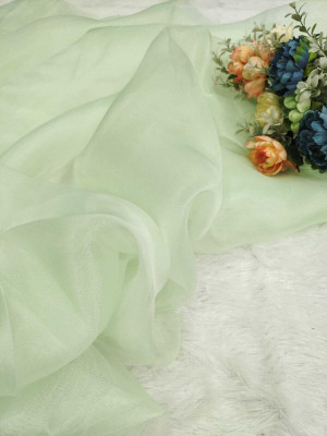 ramiv vastra Organza Solid Multipurpose Running Fabric