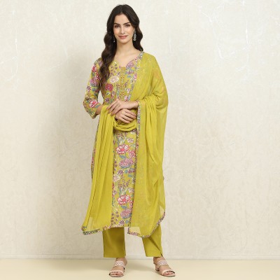 BIBA Pure Cotton Printed Salwar Suit Material