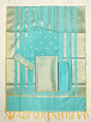 The SDF India Cotton Silk Self Design Salwar Suit Material