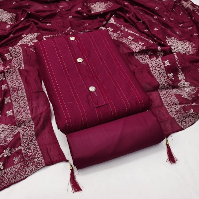 Wonaya Fab Jacquard Embroidered Salwar Suit Material
