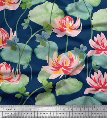 Soimoi Pure Cotton Floral Print Multi-purpose Fabric