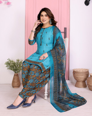 YASHIKA Crepe Printed Salwar Suit Material