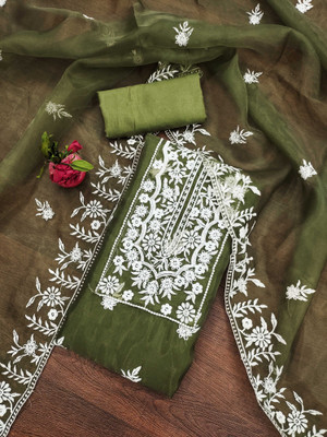 Tasrika Organza Embroidered Salwar Suit Material