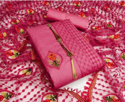 Krishani Creation Cotton Blend Self Design Kurta & Churidar Material
