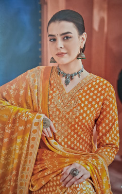 Patiyala e gold Viscose Rayon Floral Print Salwar Suit Material