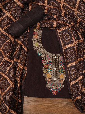 Jaipur Kurti Silk Blend Self Design Salwar Suit Material