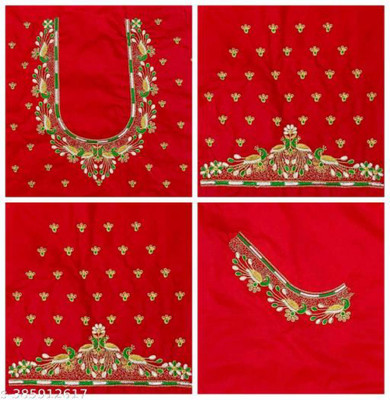 RAJVILASH Pure Silk Embroidered Blouse Material