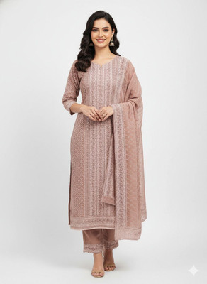 RAJGHARANA NX Chanderi Embroidered Salwar Suit Material