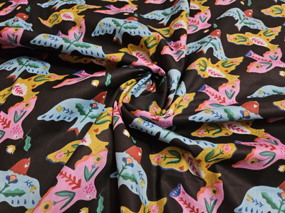 FABRIKANHA Pure Cotton Printed Multi-purpose Fabric