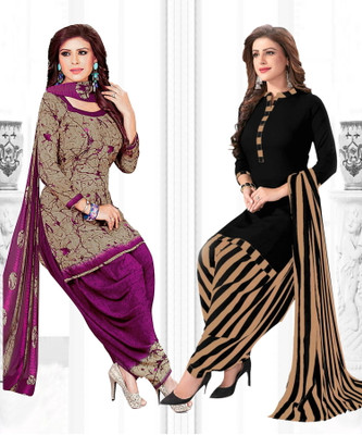 YASHIKA Crepe Self Design Salwar Suit Material
