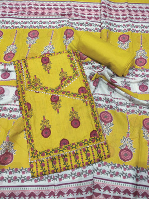 REET MAHAL Pure Cotton Floral Print Salwar Suit Material