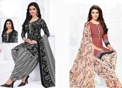 SIMPLYETHNIC Crepe Self Design Salwar Suit Material