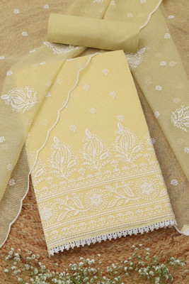 soch Cotton Blend Embroidered Salwar Suit Material