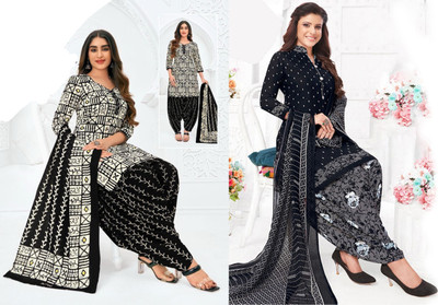 SEWDHAGA Crepe Printed Salwar Suit Material