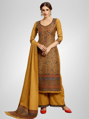 Safaa Acrylic Blend Self Design Kurta & Palazzo Material