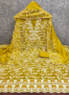 NIDHI'S FASHION Georgette Embroidered Salwar Suit Material