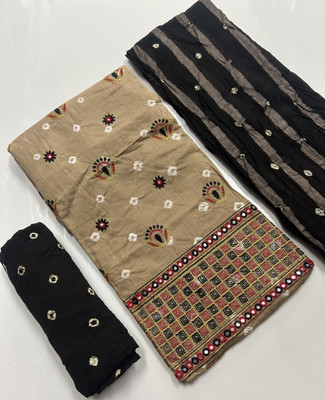Drashti Creation Cotton Blend Embellished Salwar Suit Material
