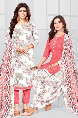 HONEYFASHION Crepe Printed Salwar Suit Material