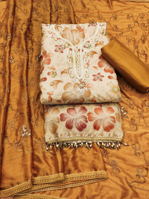 HouseOfCommon Organza Embroidered Salwar Suit Material