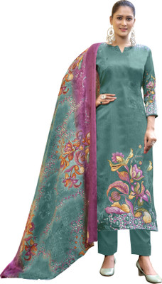 DRAVINAM Trends Wool Printed Salwar Suit Material