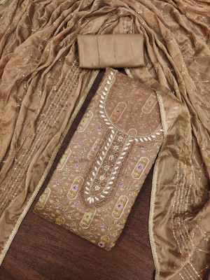 Kimisha Silk Blend Embellished Salwar Suit Material