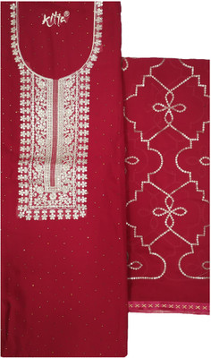 Soul Essence Georgette Embroidered Salwar Suit Material