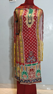Sonicouture Crepe Embroidered Kurta & Palazzo Material