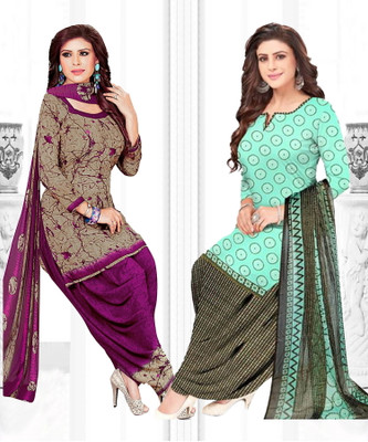 YASHIKA Crepe Printed Salwar Suit Material