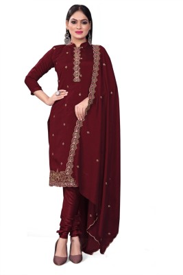 nayan Pure Silk Embroidered Salwar Suit Material