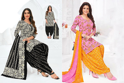 laxmi creation Crepe Printed Salwar Suit Material