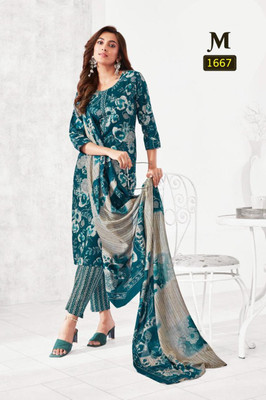 INITHI Crepe Printed Salwar Suit Material