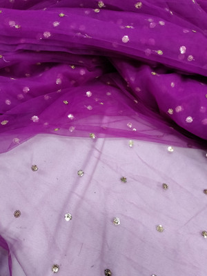 Divine Trends Net/Lace Embellished Multi-purpose Fabric