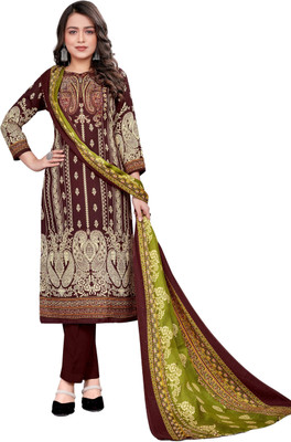 DRAVINAM Trends Wool Printed Salwar Suit Material
