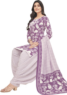 Simmu Pure Cotton Printed Kurta & Patiyala Material