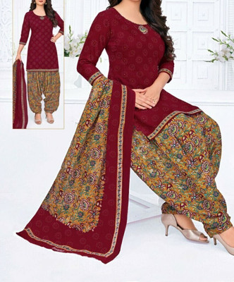 Hidhasha Crepe Printed Salwar Suit Material