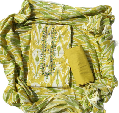 GC80 BY GAURI COLLECTION Pure Cotton Printed, Self Design Salwar Suit Material