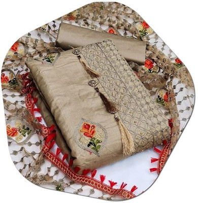 star impex Cotton Blend Self Design Kurta & Churidar Material