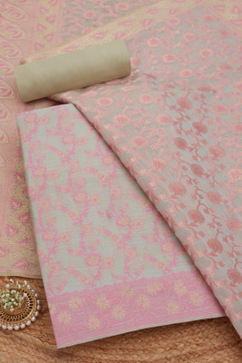 soch Chanderi Floral Print Salwar Suit Material