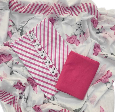 FAB JUNCTION Pure Cotton Printed Salwar Suit Material