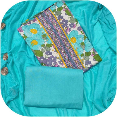 FAB JUNCTION Viscose Rayon Embroidered Salwar Suit Material