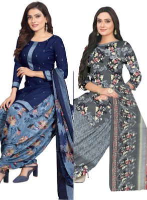Threads Cotton Blend Printed Salwar Suit Material