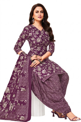 SHREE JEENMATA COLLECTION Pure Cotton Printed Kurta & Patiyala Material